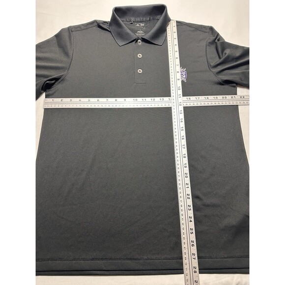 Sacramento Kings Adidas Polo Golf Shirt Mens Medium Black  NBA Basketball *READ - Picture 7 of 10